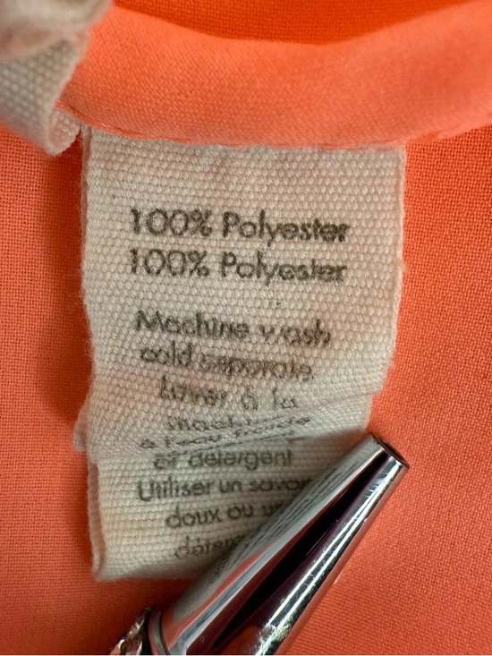 Japna tank top neon orange Coral-Orange Sleeveless Chiffon Tank Top - Picture 9 of 12